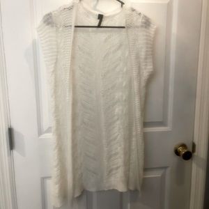 Maurices white short sleeve cardigan sweater
